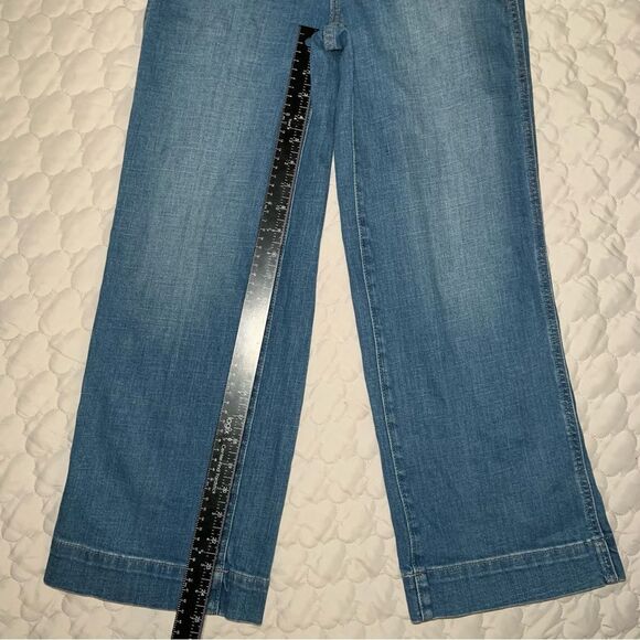 Sz 25 / 0 gap High Waist Medium Indigo Blue Crop Jean Pants - Picture 3 of 10